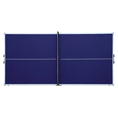 Hathaway BG2305 Crossover 60-in Folding Portable Table Tennis Table – Perfect Small Space Solution, Blue, 60"