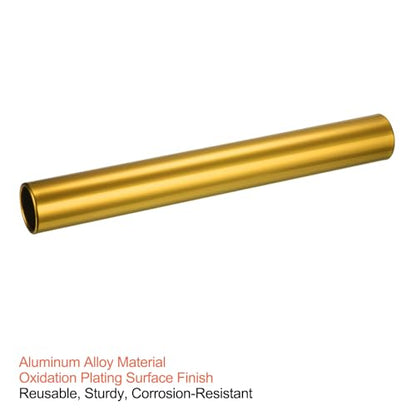 PATIKIL Relay Track Baton, Aluminum Alloy Tube Field Running Race Stick for Outdoor Athletics Sport Game Tool - color: Gold