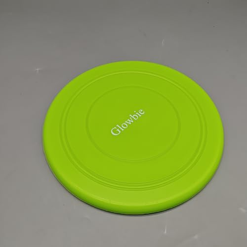 Glowbie Flying Saucers, 18cm Soft Silicone Disc in Green, 65g Lightweight Design, Burr-Free Edge, Flexible & Safe for Outdoor Fitness and Sports Training