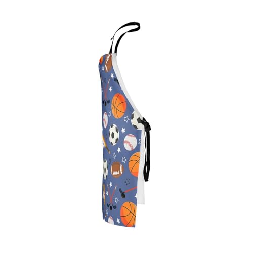 Manfei Volleyball Kids Kitchen Apron - color: Blue