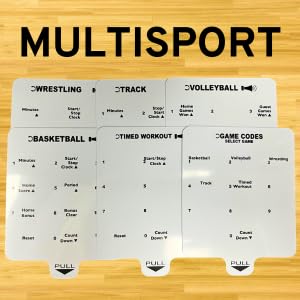 Multisport Indoor Tabletop Scoreboard- Used for Basketball, Volleyball, Wrestling and More