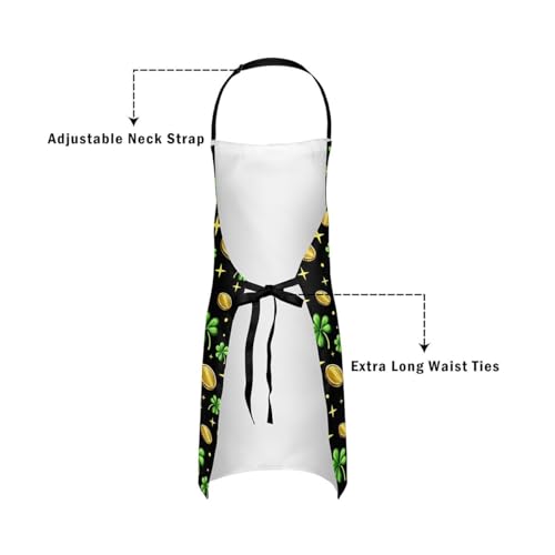 Manfei Baseball Kids Kitchen Apron - color: Green Black