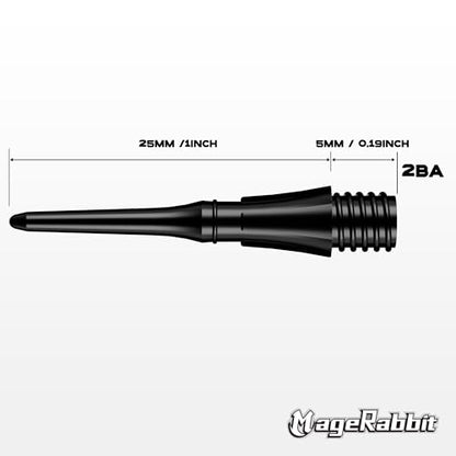 2BA Thread Plastic Tip Dart Points 100 Pcs, Professional Soft Tip Dart Point,Darts Accessories,Plastic Dart Tips (100)