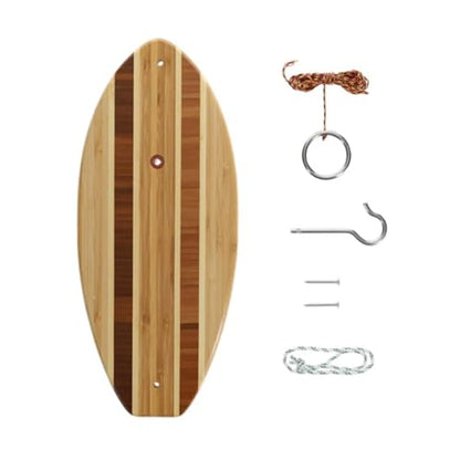 Pacific Shore Games Wooden Hook and Ring Game - Outdoor Games for Adults and Family, Ultimate Ring Toss Game, Ring Game on String for Man Caves, Game Room Walls, Bars, and Patios - style: Striped
