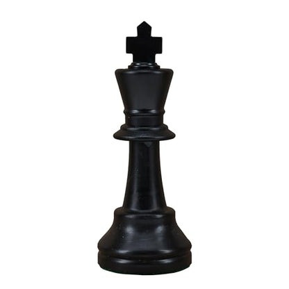 WE Games Replacement Staunton Chess Piece - Dark King for Tournament Chess Set, Plastic Chess Piece with Felt Bottom, Classic Design, Replacement Chess Pieces for Chess Set - color: Black King