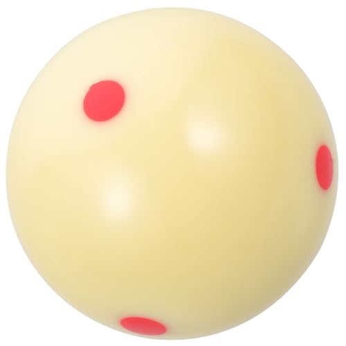 BESTonZON Billiard Cue Ball Training Accessory with Marked Dot Pattern, Resin Replacement White Ball for American Pool Practice, Professional Billiards Training Equipment