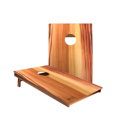 ACA Backyard Series Cornhole Boards | Solid Wood Outdoor Corn Hole Game Set | Choose Tailgate 2x3 or Regulation 2x4 Sizes | 10+ Design Options - color: Wood Panel 2x3 Boards, size: A. RESIN Bags | NO Accessories