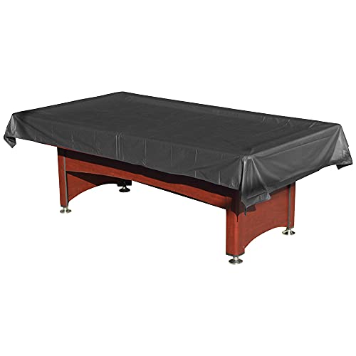 Pool Table Cover PVC Waterproof Dustproof for 7/8/9 Ft Billiard/Pool Table ,Black,8 Feet