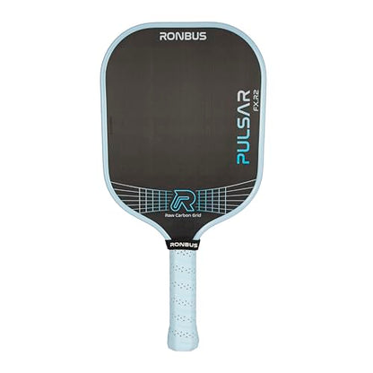 Ronbus Pulsar + Pulsar FX Thermoformed Raw Toray T700 Carbon Fiber Pickleball Paddle with 16 mm Polypropylene Honeycomb Core - style: Pulsar FX R2
