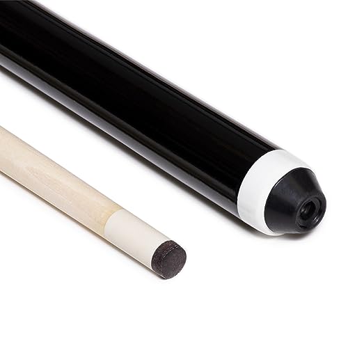 OKKO Pool Billiard House Bar Short Cue Stick 48”, Glue-On 13 mm Tip, No Wrap Soft Case & Accessories - style: 14-15 oz