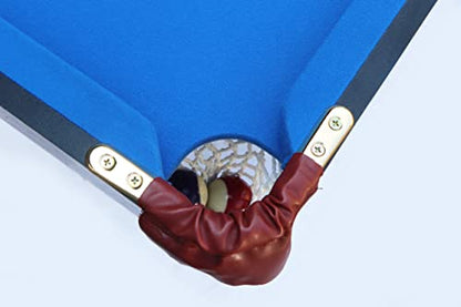 RACK Crux 55-inch Folding Billiard/Pool Table – Portable, Space-Saving Foldable Design - style: Blue Original