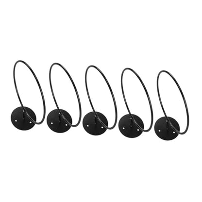 TOYANDONA 5Pcs Wall Mounted Ball Holder Rack for Sports Equipment Storage Durable Design for Home Suitable for Basketball Football and Helmets Easy to Install Display