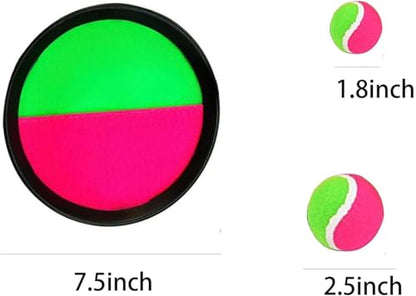 Paddle Catch Ball and Toss Game Set Disc Toss and Catch Paddle Sport Game (4 Paddles and 4 Balls)