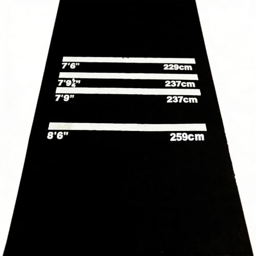 Darts Mat, Non-Slip Protective Pad Shock Absorbing, 4 Throw Distances, 300x34cm Dart Carpet Runner, for Women Adult, Playroom, Living Room, Bar, Mat,