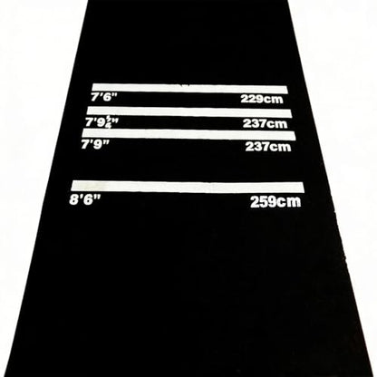 Darts Mat, Non-Slip Protective Pad Shock Absorbing, 4 Throw Distances, 300x34cm Dart Carpet Runner, for Women Adult, Playroom, Living Room, Bar, Mat,