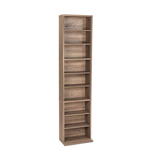 Atlantic Herrin Adjustable Media Cabinet 261 Weathered Oak PN74736269 - color: Weathered Oak