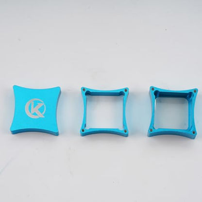 KONLLEN Magnetic Pool Chalk Holder Aluminum Alloy Belt Clip | Portable design, durable metal construction, quick access,metal cue chalk case for pool, snooker and carom - color: Blue-2