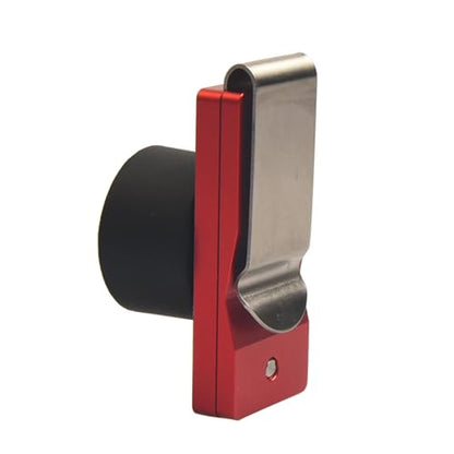 LAKE OF FIRE Chalk Holder Pool Billiards, Pool Cue Chalk Holder with Magnetic Belt Clip Snooker Billiard Accessories - color: Red, style: Round