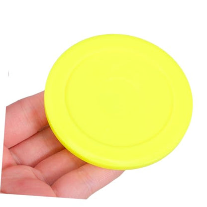 Toddmomy 5pcs Air Hockey Pucks 73mm for Tabletop Games Plastic Replacement Discs Desktop Ice Hockey Accessories for Boys and Girls and Family Fun