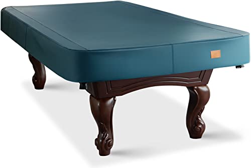 Heavy Duty Leatherette Billiard Pool Table Cover, Waterproof & Tearproof Cover for Pool Table 7/8/9FT (10 Colors Available) (7 Feet/Malachite Green) - color: Malachite Green, size: 7FT-(92"LX 52"WX 8“H)