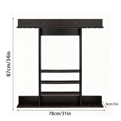 Pool Stick Holder Wall Mount, 8 Pool Cue Rack Wall Mount, Solid Wood Pool Cue Holder & Cue Stick Holder, Professional Pool Stick Wall Rack for Billiard Room Accessories Holds 8 Cues,Black - size: 8 Cues, style: SU-wa-8 Cue Racks-black
