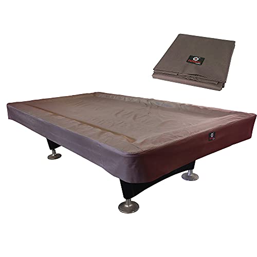 7/8/9FT Heavy Duty 600D Polyester Canvas Billiard Pool Table Cover(7 Colors Available) (Coffee Brown, 9-Foot) - color: Coffee Brown, size: 9-Foot