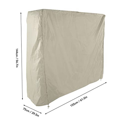 Table Tennis Table Cover with Zipper Waterproof Dustproof Sunproof Ping Pong Table Cover for Indoor Outdoor Foldable Table Tennis Tables Beige 155x75x144cm
