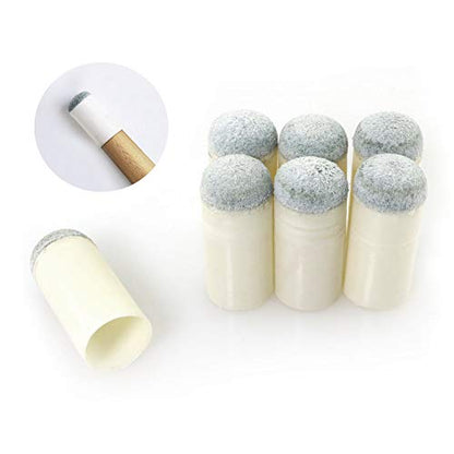 RLECS 30pcs Professional Billiard Replacement Tips 13mm Gray Cue Tips Durable Pool Cue Repair Rod Stick