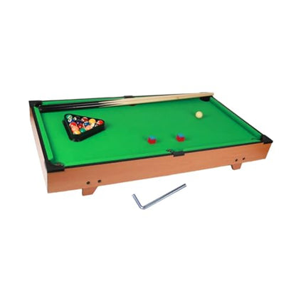Fancyes Mini Pool Table Set for Kids, Tabletop Pool Table Billiard Cues, Mini Tabletop Billiards Table Game Toy, for Children Boys