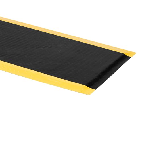 2 x 7 FT Anti Fatigue Mats Industrial 15/16 Inch Thick Soft Sponge Ergonomic Mat Durable Heavy Duty Diamond Plate for Standing Non Slip Industrial Grade Floor Mat for Leg & Back Pain - size: 83.9"L x 23.6"W x 0.9"Th