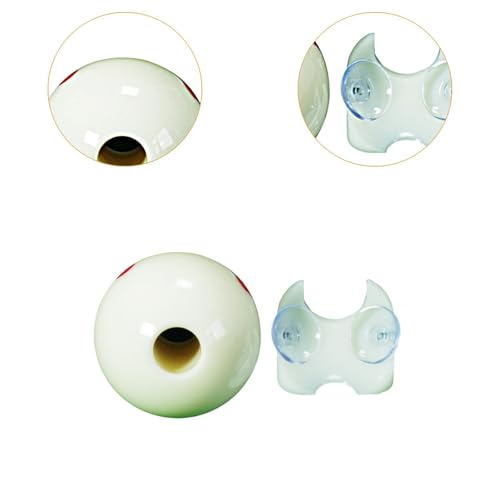 Billiards Cue Ball with Hole Billiards Rod Training Aiming Helper Synthetic Resin Compact Accessory Suitable for Beginner Player Stroke - size: Small for Eight Ball