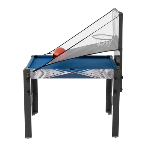 5-in-1 Multi Game Table,Multifunctional Combo Game Table with Billiards, Basketball, Hockey, Ping Pong,Safety Bow and Arrow,Portable Combo Game Table Setw for Home, Game Room, Friends & Family