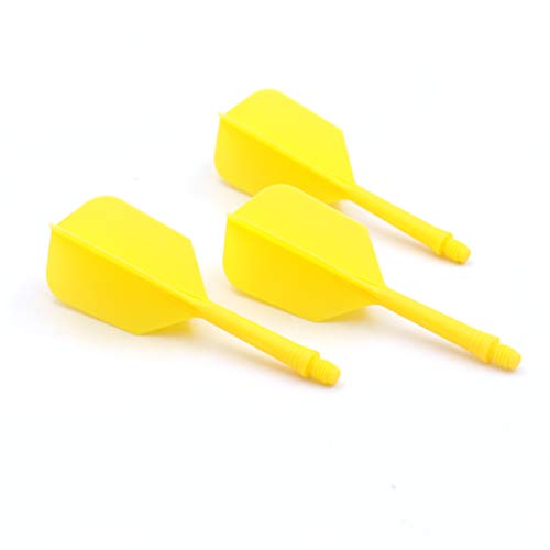 CUESOUL ROST Integrated Dart Shaft and Flights Medium,Slim Shape,Set of 3 - color: Yellow