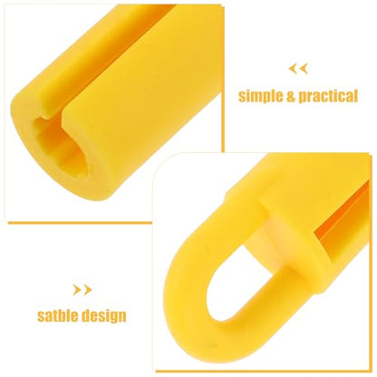 Toyvian 5pcs Pool Cue Hangers 11cm Yellow Billiard Accessories Wall-mounted Cue Storage Holders for Racks and Billiards Room Organization