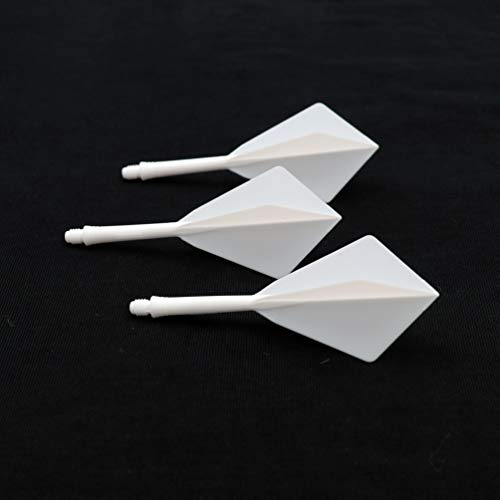 CUESOUL ROST Integrated Dart Shaft and Flights Medium,Diamond Shape,Set of 3 - color: White