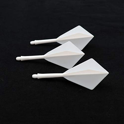 CUESOUL ROST Integrated Dart Shaft and Flights Medium,Diamond Shape,Set of 3 - color: White