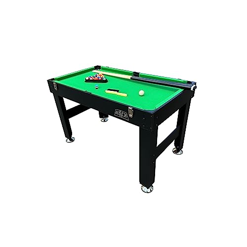 KICK Trio 48″ 3-in-1 Multi Game Table - Foosball, Billiards/Pool & Air-Hockey - color: Black