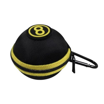 Scott Edward Billiard Cue Ball, Standard Table Practice Training Ball for America Pool Eight Balls 57.2mm/2.25in Diameter, Billiard Accessories,Carrying Case Holder - color: Yellow