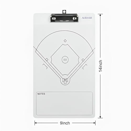 Premium Clipboard for Coaches, Durable Dry Erase WhiteBoard, Simplicity Sharpens Focus, Tactical Coaching Clip Boards, Sporting Goods Clipboards(Baseball) - style: Baseball