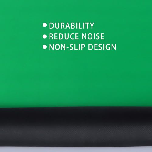 GSE Games & Sports Expert 32 x 32 Inches Rubber Anti-Slip Playmat, Mahjong, Dominoes, Poker Cards and Board Games Tabletop Cover Mat with Carrying Bag (Green) - color: Green, size: 1-Pack