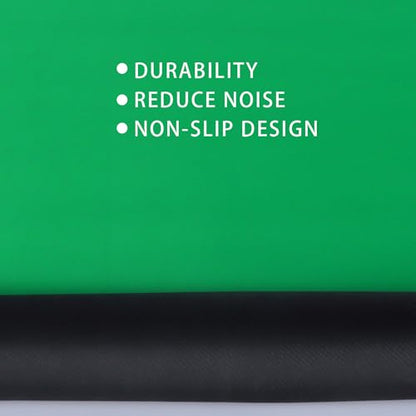GSE Games & Sports Expert 32 x 32 Inches Rubber Anti-Slip Playmat, Mahjong, Dominoes, Poker Cards and Board Games Tabletop Cover Mat with Carrying Bag (Green) - color: Green, size: 1-Pack