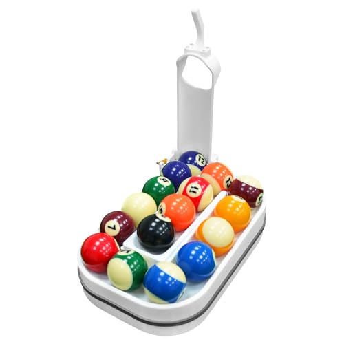 Precision Pool Ball Rack: 3D Printed Billiards Training Tool for Consistent Practice, Creates Perfect Triangle in Seconds, Portable & Includes Maintenance Kit (Screwdriver/Rubber Bands) - color: White
