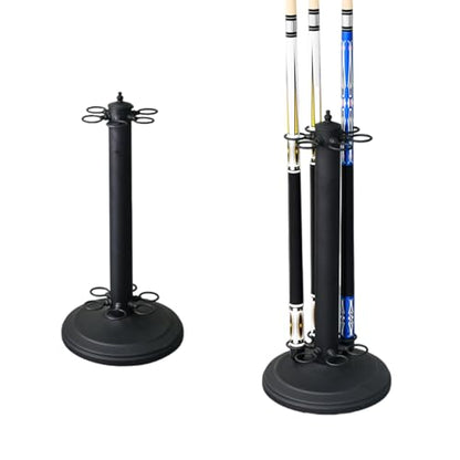 Billiard Cue Rack Pool Stick Holder Billiard Cue Rack Holds Sticks Floor Stand Rack, Premium Holder, (Cues, Balls and Ball not Included) Accessories for Games Bar Club -Matte Black||6 Holes - color: Matte Black