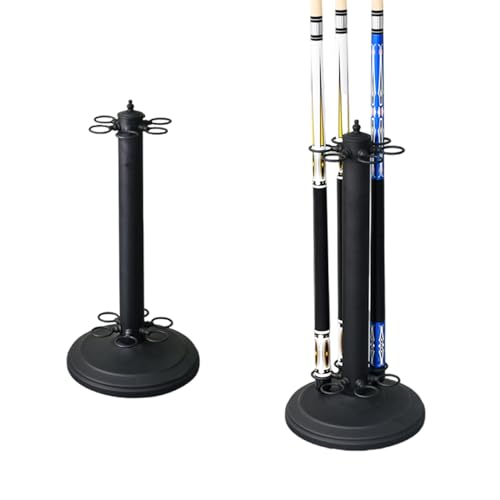 Billiard Cue Rack Pool Stick Holder Billiard Cue Rack Holds Sticks Floor Stand Rack, Premium Holder, (Cues, Balls and Ball not Included) Accessories for Games Bar Club -Matte Black||6 Holes - color: Matte Black