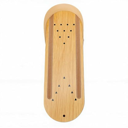 ciciglow Tabletop Mini Bowling Game Set Compact Design Wooden Decompression Gadget for Office Desk Adults Teens Kids 30x10cm