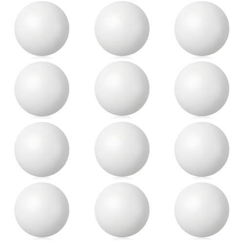 Soulchen 40mm Glow in The Dark Table Tennis Balls Bulk, Carnival Game Night, Neon Birthday Party Favors, Classroom Rewards, Goodie Bag Filler, Pet Playmate - color: White, size: Solid