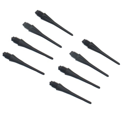 100pcs 2BA Thread Soft Tip Plastic Dart Points Replacement Dart Accessories (Black)
