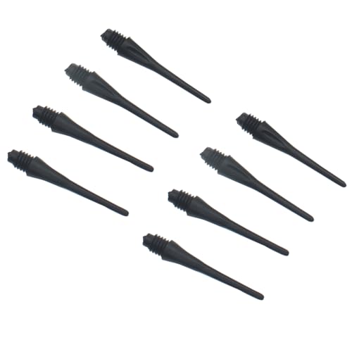 100pcs 2BA Thread Soft Tip Plastic Dart Points Replacement Dart Accessories (Black)