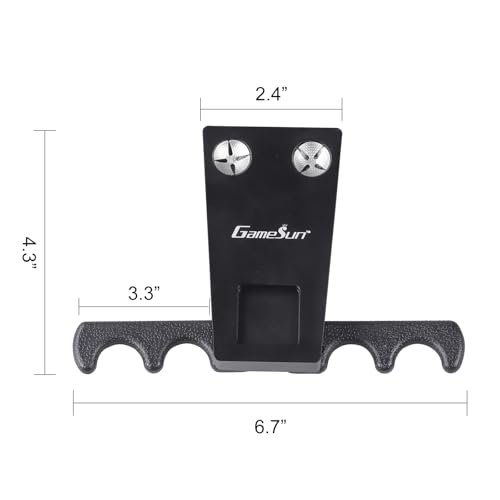 6 In 1 Portable Weighted Pool Cue Holder, chalk holder, billiard cue tip tool, Black - color: Black