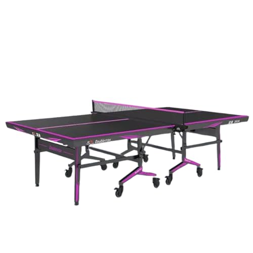 Outdoor Table Tennis Table, Folding Ping Pong Table with Wheels Net Post, Weather Resistant Tabletop, Heavy Duty Steel Frame for Indoor Outdoor Home & School Use - color: F